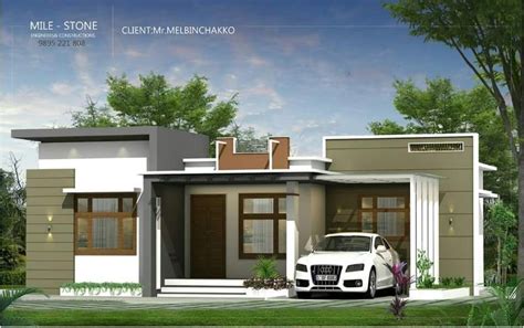 Sq Ft Bhk Contemporary Style Single Storey House And Plan