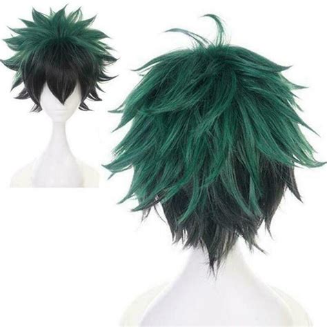 Cosplay Wig Anime My Hero Academia Deku Izuku Midoriya Green Short Wig New