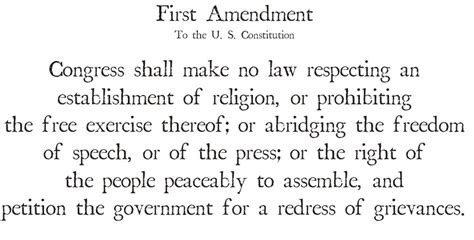 Examples And Explanations First Amendment