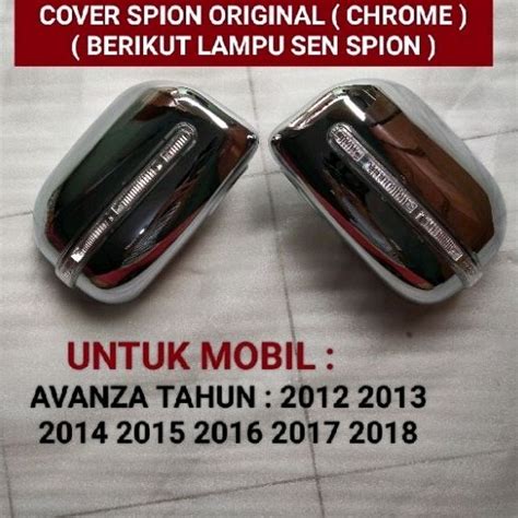 Jual COVER SPION AVANZA CHROME TAHUN 2012 2013 2014 2015 2016 2017 2018