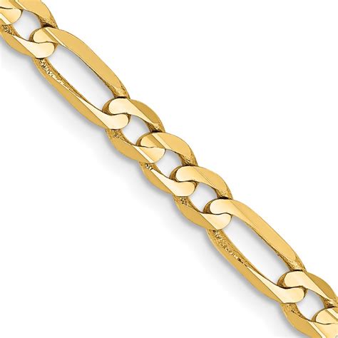 K Mm Concave Open Figaro Chain Unclaimed Diamonds