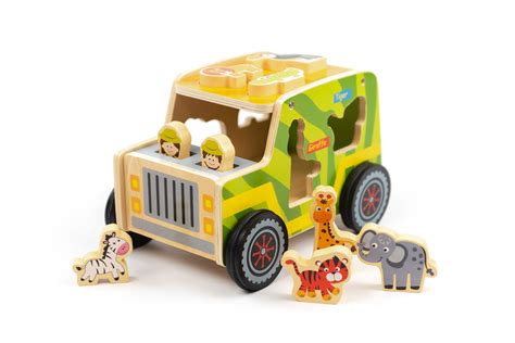 Wooden Safari Jeep Tooky Toy Shine Project