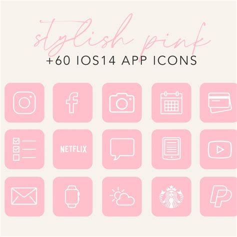 IOS15 App Icons Ios14 Iphone Aesthetic Ios App Icon Pack Etsy