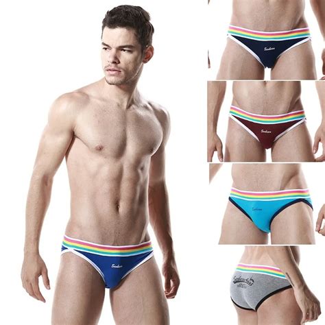 Seobean New Coming Mens Low Rise Sexy Cotton Briefs Underwear In Briefs From Underwear