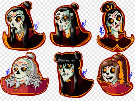 Calavera Skull Sozin S Comet Part Skull Png Pngegg