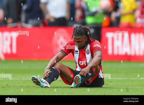 Yasser Larouci 27 Of Sheffield United Is Dejected At The End Of The