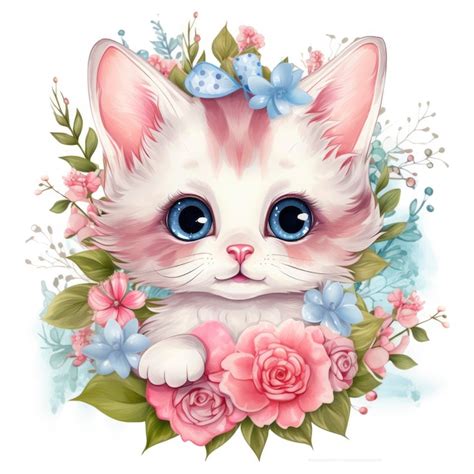 Premium Photo Cute Cat Sublimation Clipart