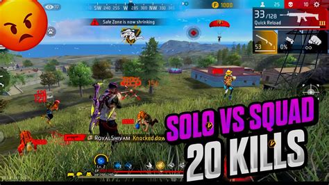 Kills Solo Vs Squad Unbeatable Gameplay In Br Ranked Match Garena