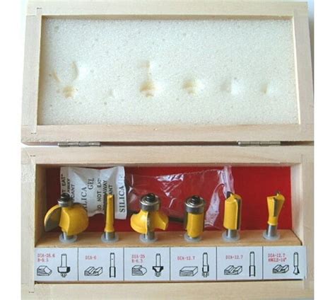 Tork Craft Router Bit Set 6 Piece Wooden Box Makro