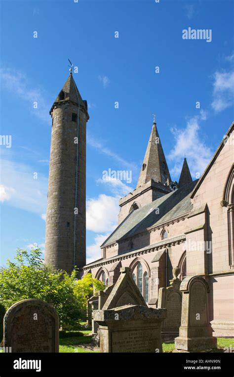 Brechin Cathedral and Round Tower, Brechin, Angus, Scotland, UK Stock ...