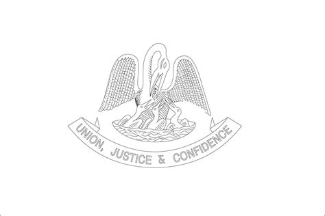 Louisiana State Flag Coloring Page