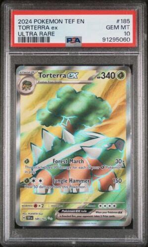 2024 Pokemon Temporal Forces Torterra Ex FULL ART ULTRA RARE PSA 10 GEM