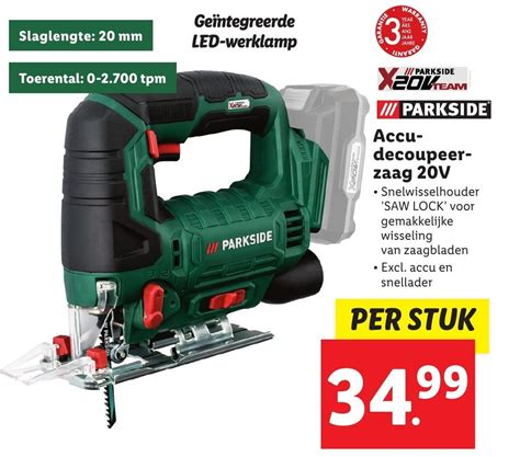 Parkside Accu Decoupeer Zaag V Aanbieding Bij Lidl