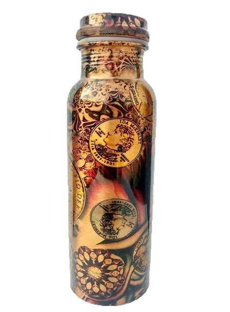 Sarvsiddhi Modern Art Printed Copper Water Bottles For Water Liter