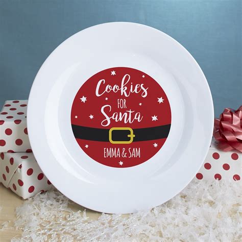 Snowflakes Personalized Cookies For Santa Plate Giftsforyounow