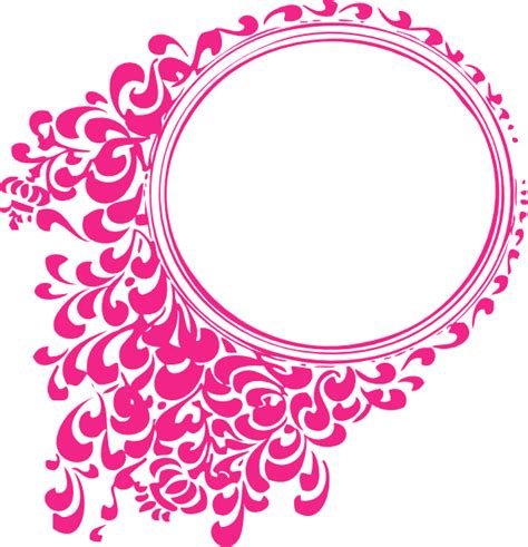 Pink Oval Frame Clip Art at Clker.com - vector clip art online, royalty ...