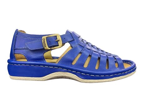 Omega Kgosi Leather Sandal In Blue Abrams Stores Benoni