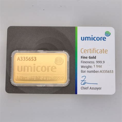 1 Troy Ounce Gold 999 Umicore Sealed With Catawiki