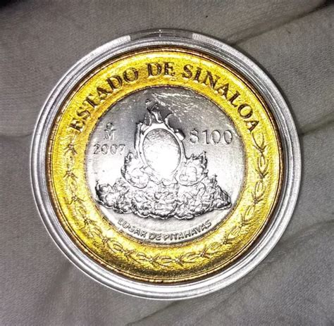 1 Moneda De 100 Pesos Estado De Sinaloa 2da Fase Unc 2007 Envío Gratis