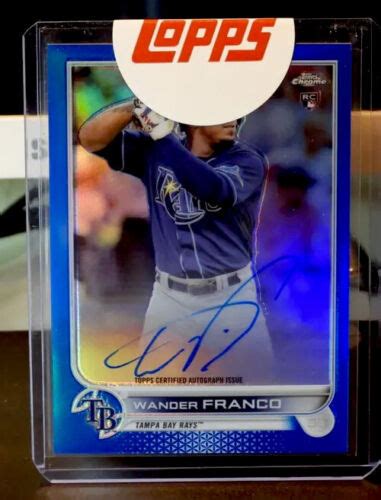 Topps Chrome Wander Franco Blue Refractor Rc Sealed Ebay