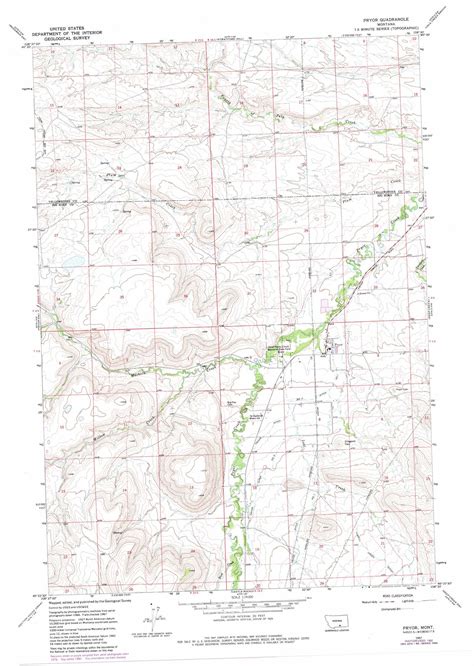 Pryor Topographic Map Mt Usgs Topo Quad D