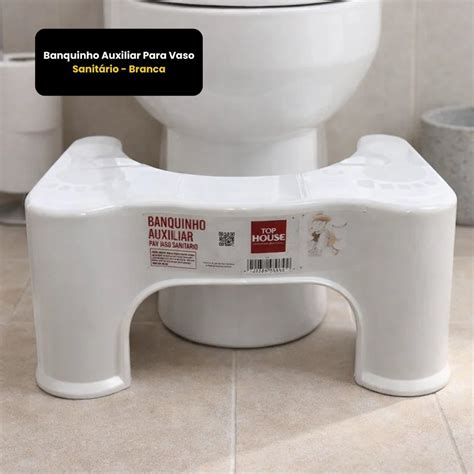 Banquinho Para Vaso Sanitário - Banquinho Auxiliar Para Vaso Sanitário Maior Segurança Durante o Uso no ...