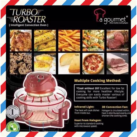 La Gourmet Turbo Roaster Convention Oven L Work As Air Fryer Ready