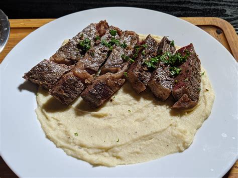 American Wagyu Ribeye And Mashed Potatoes Dining And Cooking