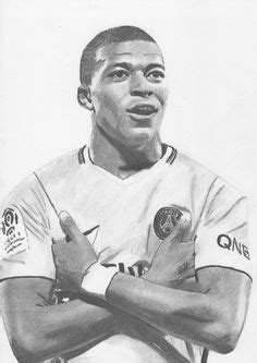 Draw of Sketch kylian mbappe , psg football player / pencil drawing ...