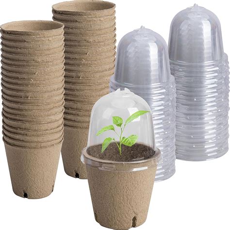 Amazon Ebaokuup Pcs Biodegradable Seeding Starter Pots For