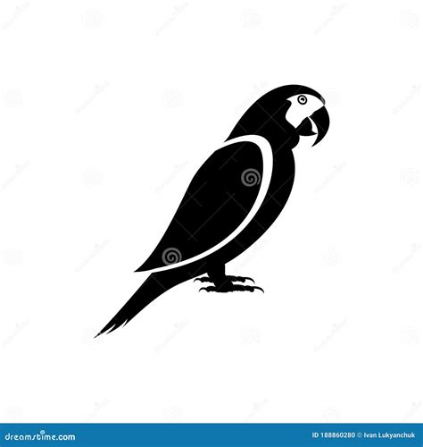 Silueta De Loro Tropical Logotipo De Loro Ilustraci N Del Vector