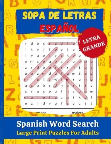 Spanish Word Search For Adults Large Print Sopa De Letras En Espanol