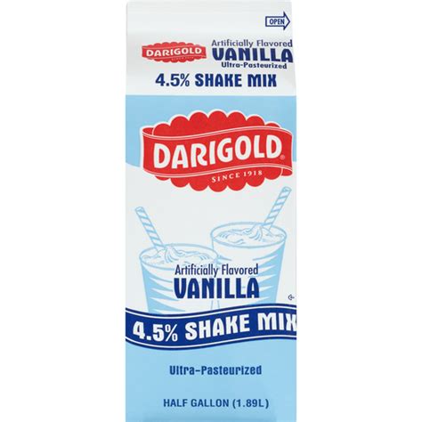 Darigold Vanilla 4 5 Shake Mix 0 5 Gal Carton Shop Roth S