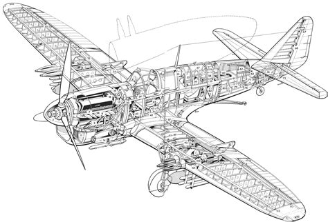 Fairey Firefly Cutaway Drawing in High quality