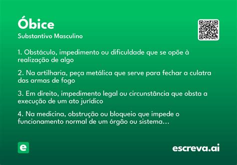 Não Há Óbice Significado - óbice - Significado e Sinônimo - escreva.ai