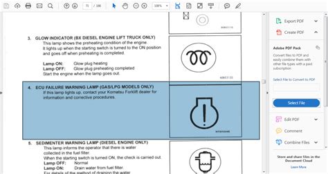 Nissan Forklift Warning Lights