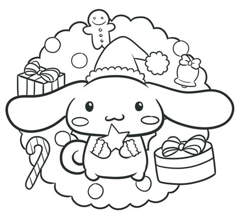 cinnamoroll   kitty coloring page