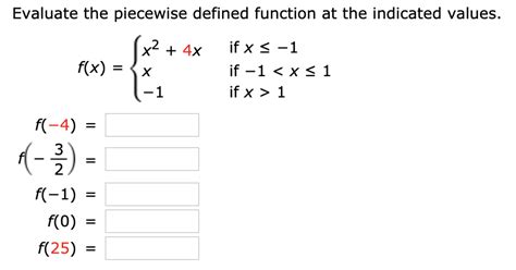 Answered Evaluate The Piecewise Defined Function Bartleby