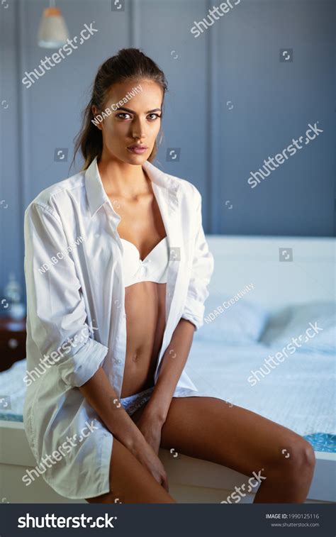 Sexy Woman Beautiful White Lingerie Stock Photo Shutterstock