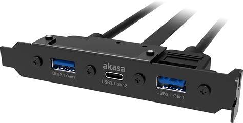 Akasa Usb 31 Gen 2 Internal Adapter Cable With Dual Gen 1 Type A Ports Full Height Pci