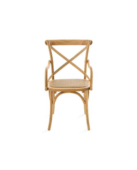 Living Style Silla Cross Natural Con Apoyabrazos