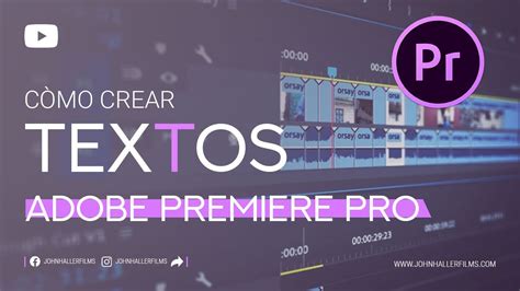 C Mo Crear Textos En Adobe Premiere Pro Facil Y Sencillo Youtube