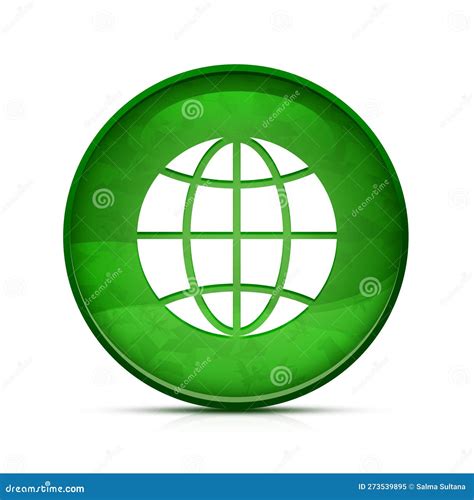 Website Icon on Classy Splash Green Round Button Illustration Stock ...