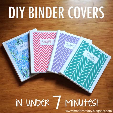 Modern Macy Diy Binder Covers For School