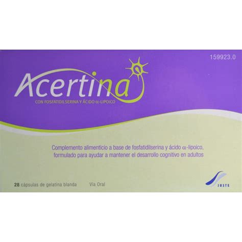 ACERTINA 28 CÁPSULAS DE GELATINA BLANDA Farmacia Anna Riba