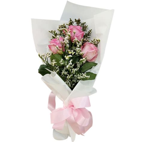 Delivery Stems Pink Ecuadorian Roses Bouquet To Philippines