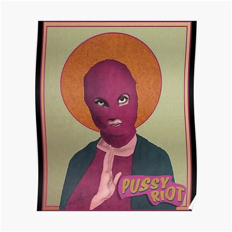 Funny Gift Pussy Provocative Riot Punk Rock Retro Wave Poster For