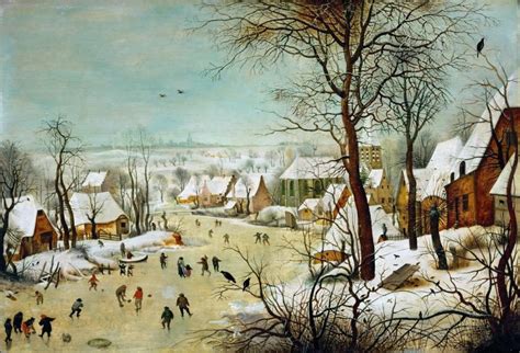 Pieter Bruegel Circle Of Winter Landscape With Bird Trap