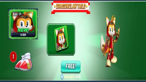 Sonic Forces Mobile Dragonclaw Tails New Runner Unlocked Free Cards