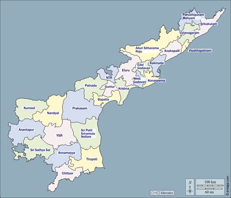 District Map Of Andhra Pradesh